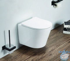 Унитаз подвесной безободковый Azario Терамо AZ-0053 SP (с сиденьем Soft Close (микролифт) )