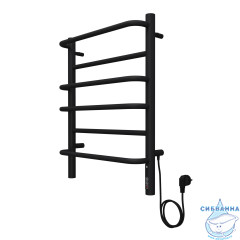 Полотенцесушитель электрический Санприз Евромикс П6 45Х60 (черный матовый) (подключение справа)