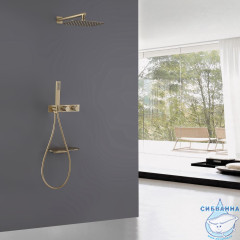 Душевая система Abber Rund 300 1 режим AF8750G (золото матовое)