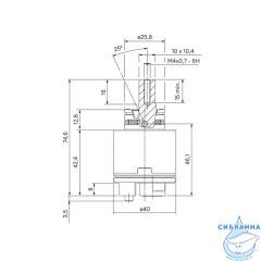 Картридж, 40 мм, EcoStop, EcoControl, 04, IDDIS, 04ESC40i82