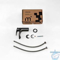 Смеситель для умывальника, графит, Rora, Milardo, RORGM00M01