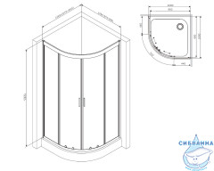 Душевое ограждение AM.PM Gem 100x100 W90G-401-100WT профиль хром, стекло прозрачное (без поддона)