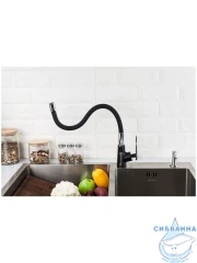 Смеситель кухни Frap F4457 (хром/черный)