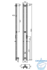 Полотенцесушитель электрический Indigo Style (с таймером) 10х120 черный муар (с возможностью скрытого подключения, подключение R/L)