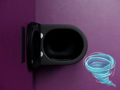 Унитаз подвесной безободковый Ceramicanova Ulma Rimless CN4006TMB с сиденьем быстросъемным Soft Close (микролифт)