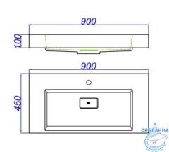 Мебельная раковина 90 см Aqwella Clarberg Toledo