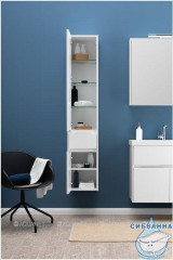 Шкаф пенал Aquanet Латина 35 L 187544 белый глянец