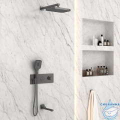 Душевая система Vincea 320 1 режим VSFW-432T1GM (вороненая сталь)