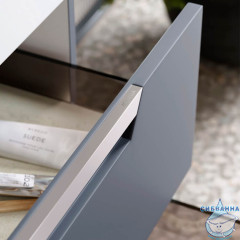 Тумба Aqwella Cube 90 серый с раковиной Toledo 90