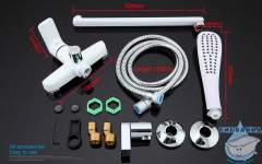 Смеситель для ванны G2248 с аксессуарами (хром/белый)