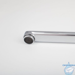 Излив для смесителя, ванна, плоский, нерж. сталь, 350 мм, поворотный, хром, IDDIS, 995F35C2SM