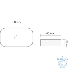 Раковина на столешницу 60 см SantiLine SL-1017MW