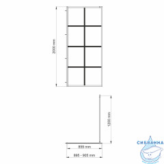 Душевое ограждение Wasserkraft Glan 90 см 66W39