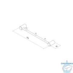 Планка на 3 крючка, нержавеющая сталь, Petite, золото матовое, IDDIS, PETG0S3i41