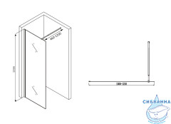 Walk-in Abber Immer Offen AG61120B 120x200 см