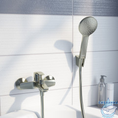 Смеситель для ванны Iddis Ray RAYBN02i02 с аксессуарами (сатин)