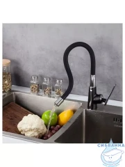 Смеситель кухни Frap F4457 (хром/черный)