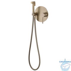 Встраиваемый смеситель с гигиеническим душем ABBER Emotion AF8826G (золото матовое)