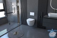 Унитаз подвесной безободковый Abber Bequem AC1100 с сиденьем Soft Close (микролифт) (белый)