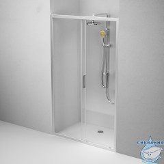 Дверь в нишу AM.PM Gem W90G-120-1-195MT 120 см профиль хром, стекло прозрачное