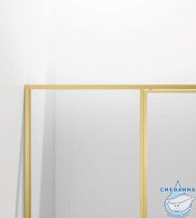 Душевое ограждение Vincea Слим 90x90 профиль брашированное золото, стекло прозрачное VSR-4SLP9090CLG
