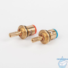 Кран-буксы разнонаправленные, керамика, 180°, 20 зубцов, G1/2", M24, h=49 мм, 2 шт, IDDIS, 998CR490SM