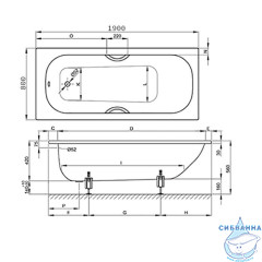 Стальная ванна Bette Form AD PLUS 190x80