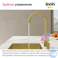 Смеситель для кухни Iddis Pure PURMGFJi05 (матовое золото)