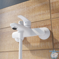 Смеситель для ванны Iddis Ray RAYWT02i02 с аксессуарами (белый)