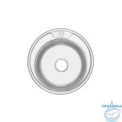 Мойка, нержавеющая cталь, полированная, D510, Basic, IDDIS, BAS51P1i77