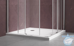 Душевое ограждение Vincea Dice 90x90 профиль хром, стекло прозрачное VSS-4D900CL