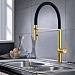 Смеситель для кухни Vincea VKF-114BG (золото матовое/черный)