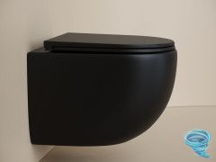 Унитаз подвесной безободковый Ceramicanova UP Rimless CN4007MB с сиденьем быстросъемным Soft Close (микролифт)