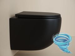 Унитаз подвесной безободковый Ceramicanova UP Rimless CN4007MB с сиденьем быстросъемным Soft Close (микролифт)