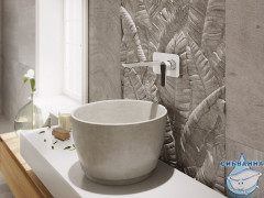 Смеситель для раковины встраиваемый Ferro Adore BDR3PA  (хром/белый)