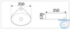Раковина угловая 35 см CeramaLux N 9359