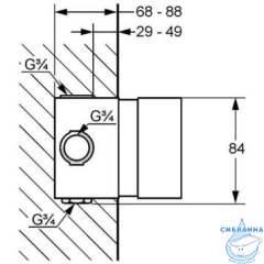 Скрытая часть Kludi 35158