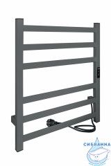 Полотенцесушитель электрический Indigo Oktava Slim (с таймером) 50х60 серый  (с возможностью скрытого подключения, подключение R/L)