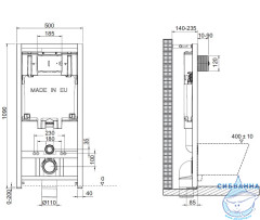 Инсталляция Jacob Delafon в комплекте с унитазом Jacob Delafon Vox c сиденьем Soft close (микролифт) E21772RU-00
