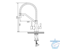 Смеситель для кухни Raglo R81.62.03 (белый/сатин золотой)