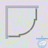 Душевое ограждение Radaway Premium Plus A 1900 100x100 профиль хром, стекло прозрачное 30423-01-01N (без поддона)