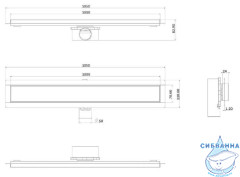 Дренажный трап для душа ALMAes Arianda 100 см с решеткой