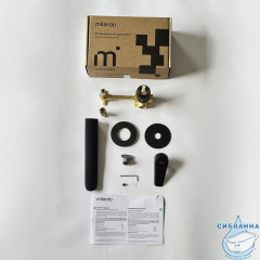 Встраиваемый смеситель для умывальника, черный матовый, Dale, Milardo, DALBL00M65