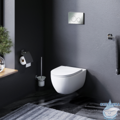 Инсталляция AM.PM с кнопкой смыва в комплекте с унитазом AM.PM Awe FlashClean c сиденьем Soft close (микролифт) IS49051.111700