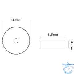Раковина на столешницу 42 см SantiLine SL-7021