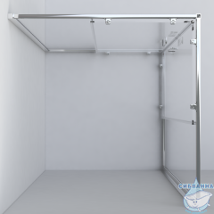 Душевое ограждение Vincea Гарда 120x80 профиль хром, стекло прозрачное VSS-1G8012CL