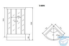 Душевая кабина Timo Comfort T-8890F 90х90