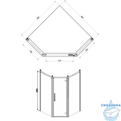 Душевое ограждение Azario Ontario 90x90 профиль золото, стекло прозрачное AZ-NBB3231 900 GOLD (без поддона)
