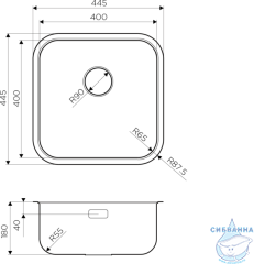 Кухонная мойка Omoikiri 44-U/IF-IN Quadro 4993494