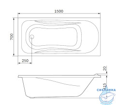 Ванна акриловая 150х70 см AM.PM Sense W76A-150-070W-A